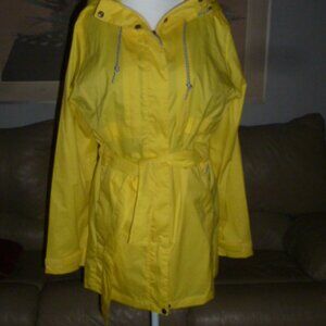 🌟 Columbia Sportswear Co. Golden Yellow Hooded Rain Coat/Jacket 🌟